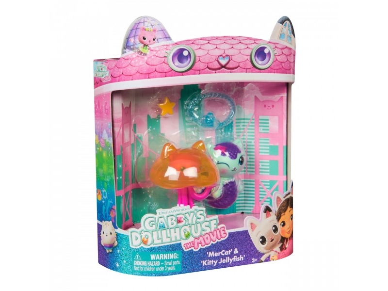 Gabby's Movie 2Pack Figure-Mercat & Cat Jelly Fish