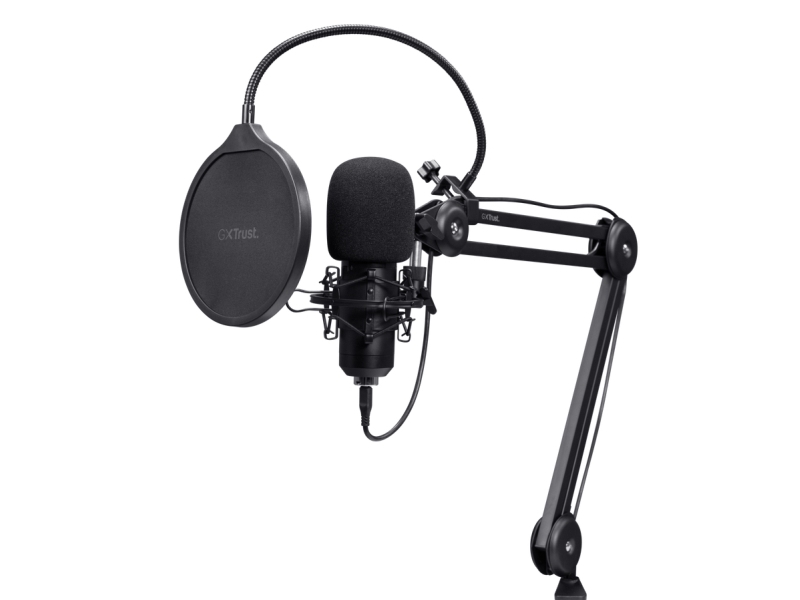 Trust Gxt 270 Emita Ii+, Podcast-Mikrofon, Kondensator, Ledningsført, Usb, Sort, Metal