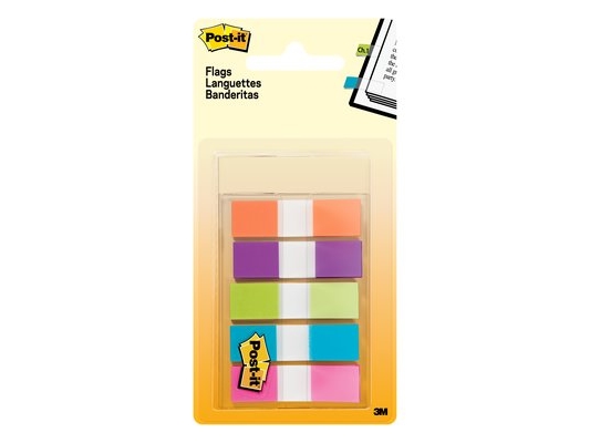 Post-It Sticky Strips Index Mini 638-5Cb2 Assorteret 5X20stk/Pakke (638-5Cb2)