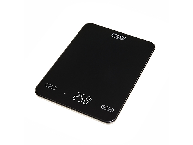Adler AD 3177B, Elektronisk köksvåg, 10 kg, 1 g, Svart, Glas, Bänkdiskmaskin | Köksutrustning - Bakartiklar - Köksvågar | GameStuff