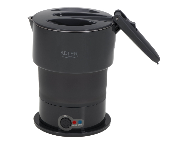 Adler AD 1377G, 0,6 l, 600 W, Grå, Plast, Silikon, Rostfritt stål, Sladdlös, Hålla sig varm funktion | Köksapparater - Juice, is och vatten - Vattenkokare | GameStuff