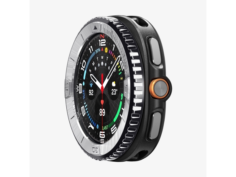 Spigen Bezel Tune, Boks, SmartWatch, Sølv, Samsung, Watch 8 Classic (46mm), Rustfrit stål