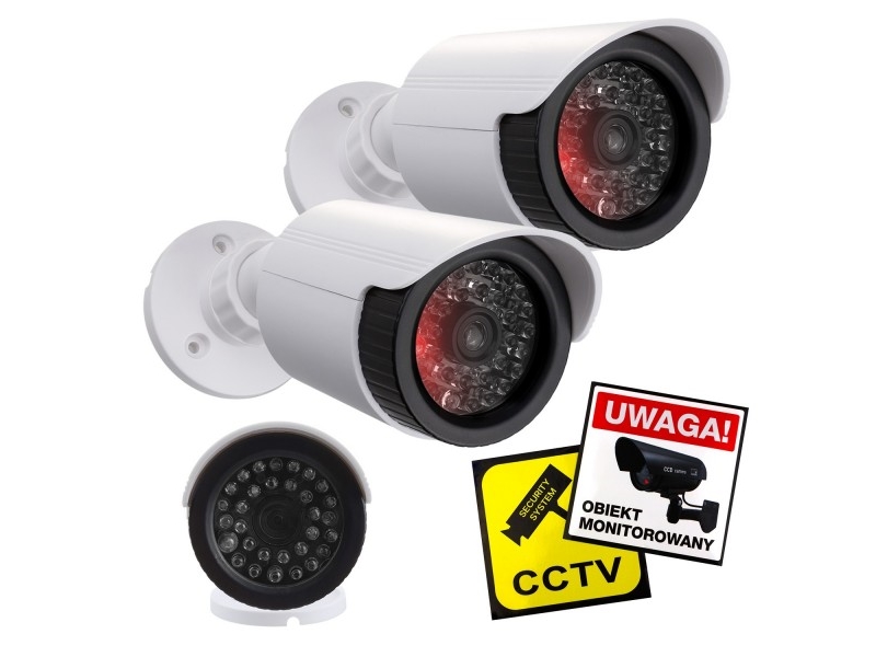 Set Of Two Dummy Tube Cameras Ir1800 Wt
