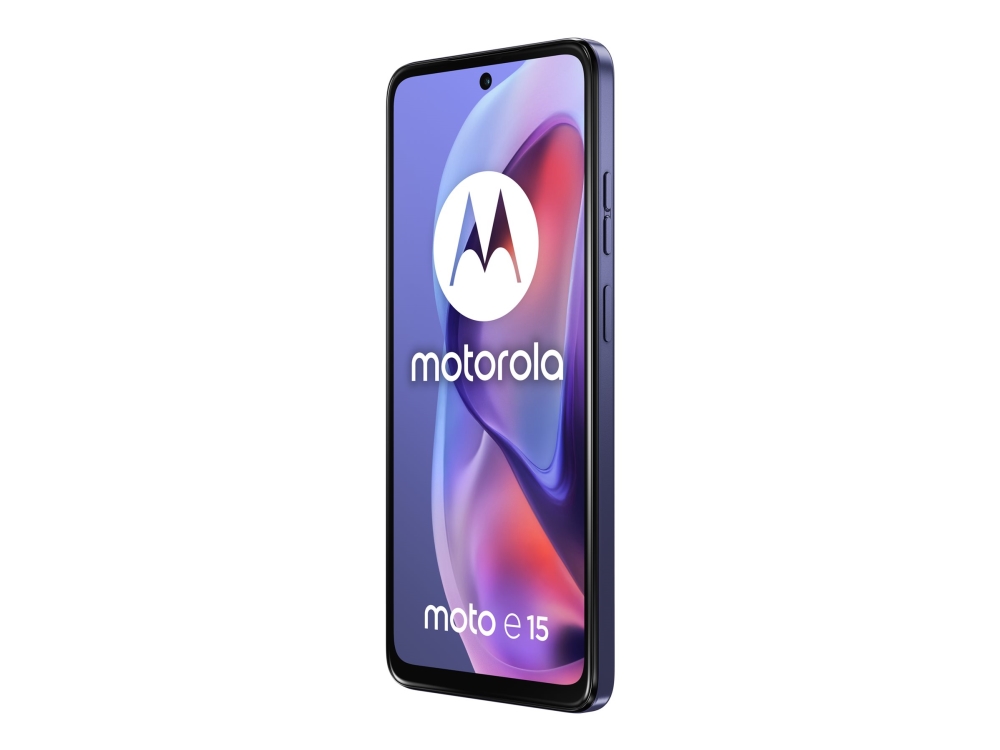Motorola Moto E15 - 4G smartphone - dual-SIM - RAM 2 GB / Intern hukommelse 64 GB - microSD slot - LCD-skærm - 6.67 - 1604 x 720 pixels (90 Hz) - rear camera 32 MP - front camera 8 MP - frisk lavendel