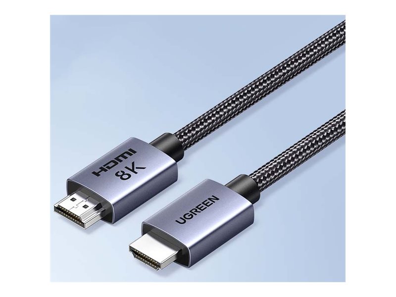 Ugreen HD171 - Ultra High Speed - HDMI-kabel - HDMI han til HDMI han - 1 m - firelagsskjold - space grey - 8K60 Hz support, op til 48 Gbps datatransferhastighed, eARC, support Dynamic HDR10