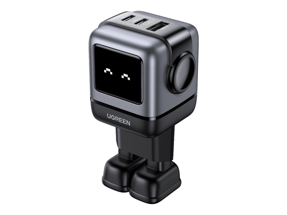 Ugreen Uno - Strömadapter - 65 Watt - Fast Charge, PD/PPS, PD, QC - 3 utdatakontakter (2 x USB-C, USB) - svart | Tele & GPS - Batteri & Laddare - Strömförsörjningsbanker | GameStuff