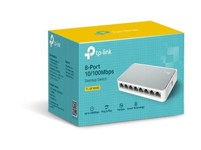 Tp-Link Tl-Sf1008d 8-Port 10/100Mbps Desktop Switch - Switch - 8 X 10/100 - Desktop