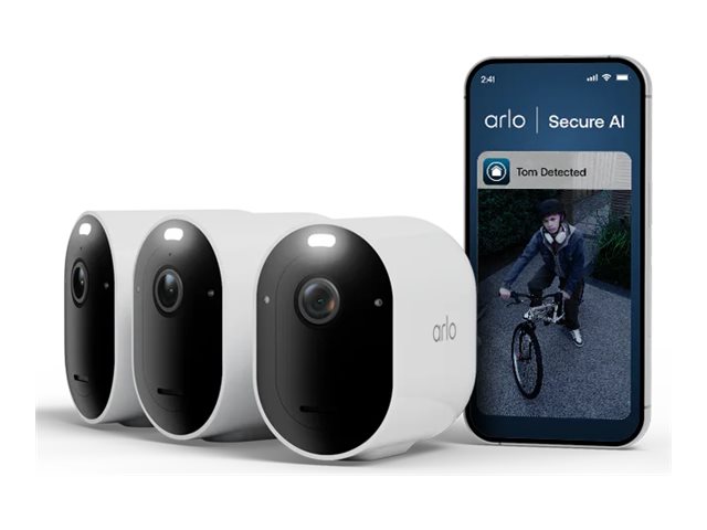 Arlo Pro 6 - 2025 Edition - Netværksovervågningskamera - Udendørs, Indendørs - Vejrbestandig - Farve (Dag/Nat) - Audio - Trådløs - Wifi (Pakke Med 3)