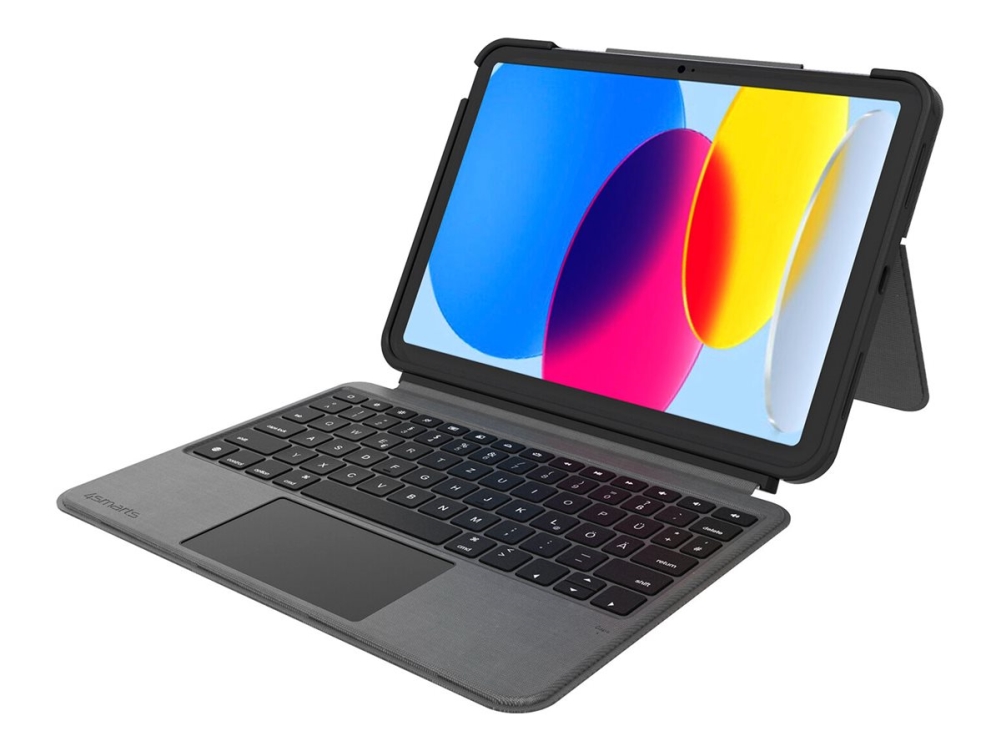 4smarts - Tangentbord och foliefodral - med pekdyna - Apple Smart connector - QWERTZ - grafit | Datorer & Surfplattor - Tillbehör till surfplattor - Covers & Väskor | GameStuff