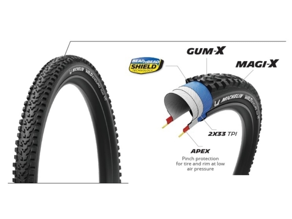 MICHELIN dæk WILD ENDURO bag 29x2.40 PERFORMANCE LINE foldbart GUM-X/MAGI-X TS TLR (121066)