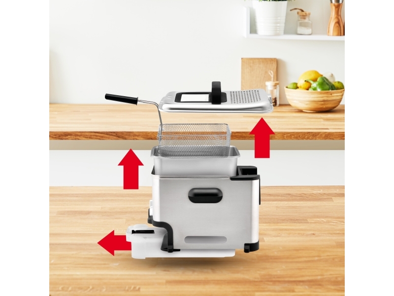 Tefal FR8041, Fritös, 3,5 l, 1,2 kg, 3,5 l, Metall, Single
