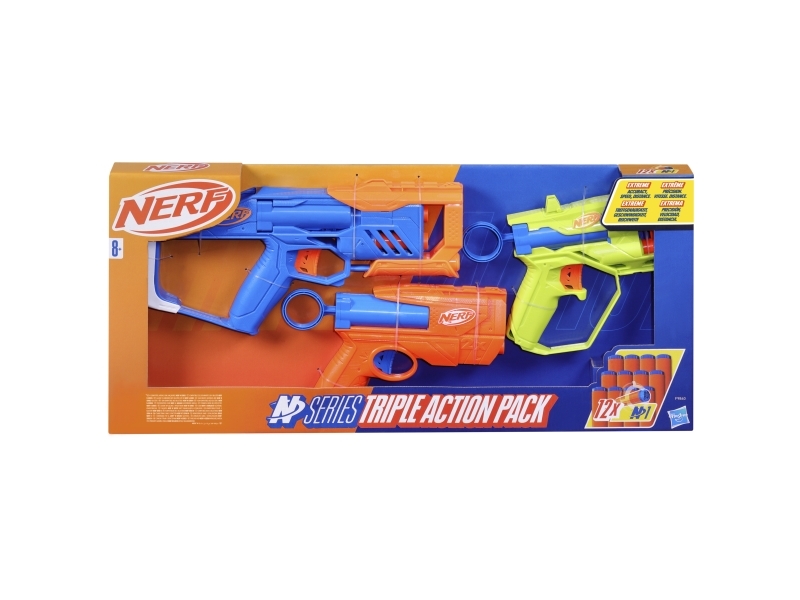 Nerf N Series Triple Action Pack, Leluase, 8 vuosi/vuosia