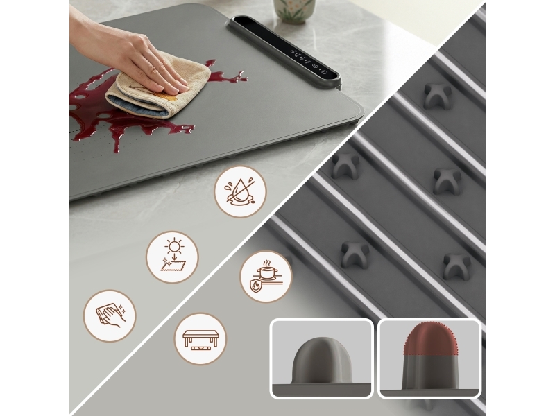 EXTRALINK SÄHKÖLÄMMITYSMATTO HARMAA 63X38 CM 400W