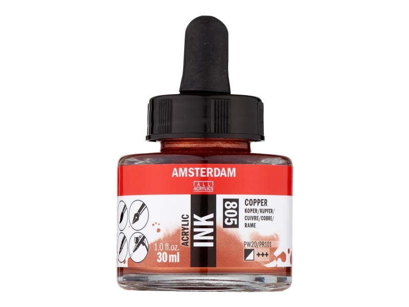 Amsterdam Acrylic Ink Bottle Copper 805