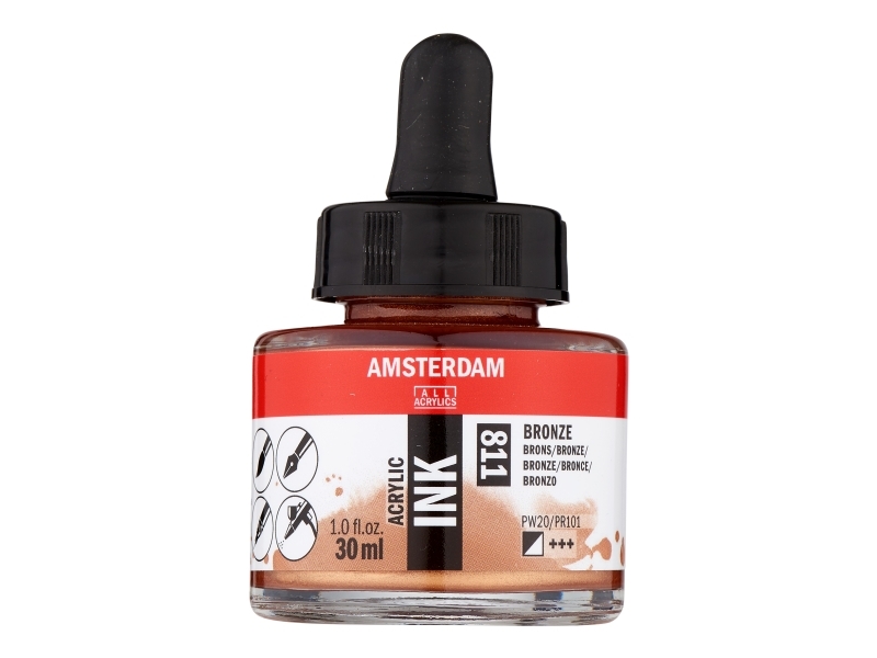 Amsterdam Acrylic Ink Bottle Bronze 811