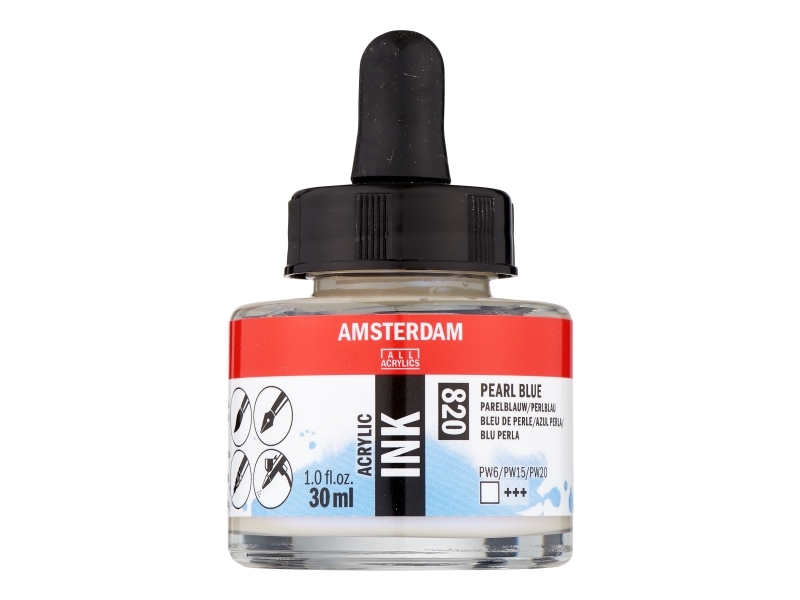 Amsterdam Acrylic Ink Bottle Pearl Blue 820