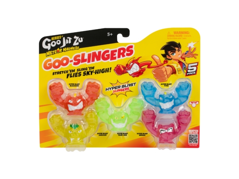 Goo Jit Zu - Meteor Madness Slingers Glow 5 Pack