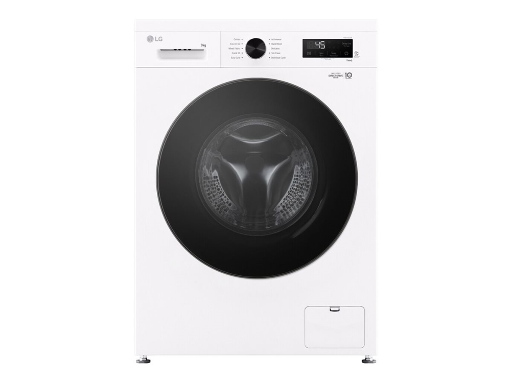 LG F4X1009NWB - Tvättmaskin - Wi-Fi - bredd: 60 cm - djup: 59 cm - höjd: 85 cm - frontmatad - 9 kg - 1400 rpm - vit | Vitvaror - Tvätt & torkning - Frontlastande tvättmaskiner | GameStuff