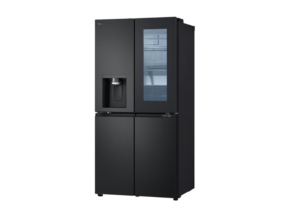 LG GMG861EPAE - Kylskåp/frys - nedre frys med fransk dörr med vattenbehållare, isbehållare - Wi-Fi - bredd: 83.5 cm - djup: 73 cm - höjd: 178.7 cm - 508 liter - Klass E - essens matt svart | Vitvaror - Kyl & Frys - Side-by-Side | GameStuff