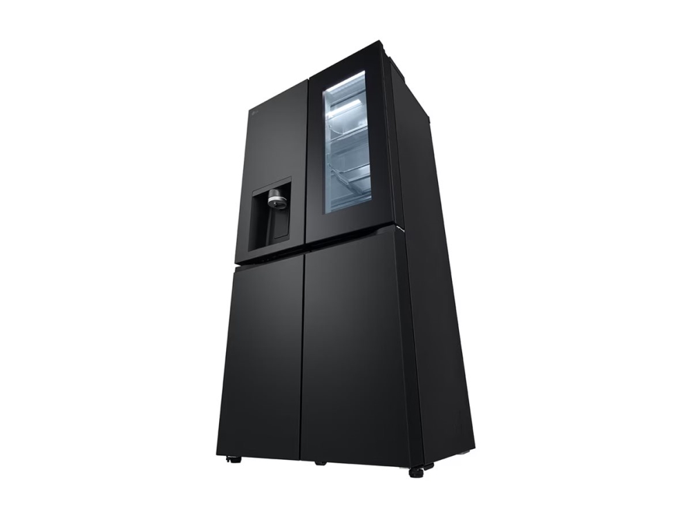 LG GMG861EPAE - Kylskåp/frys - nedre frys med fransk dörr med vattenbehållare, isbehållare - Wi-Fi - bredd: 83.5 cm - djup: 73 cm - höjd: 178.7 cm - 508 liter - Klass E - essens matt svart | Vitvaror - Kyl & Frys - Side-by-Side | GameStuff
