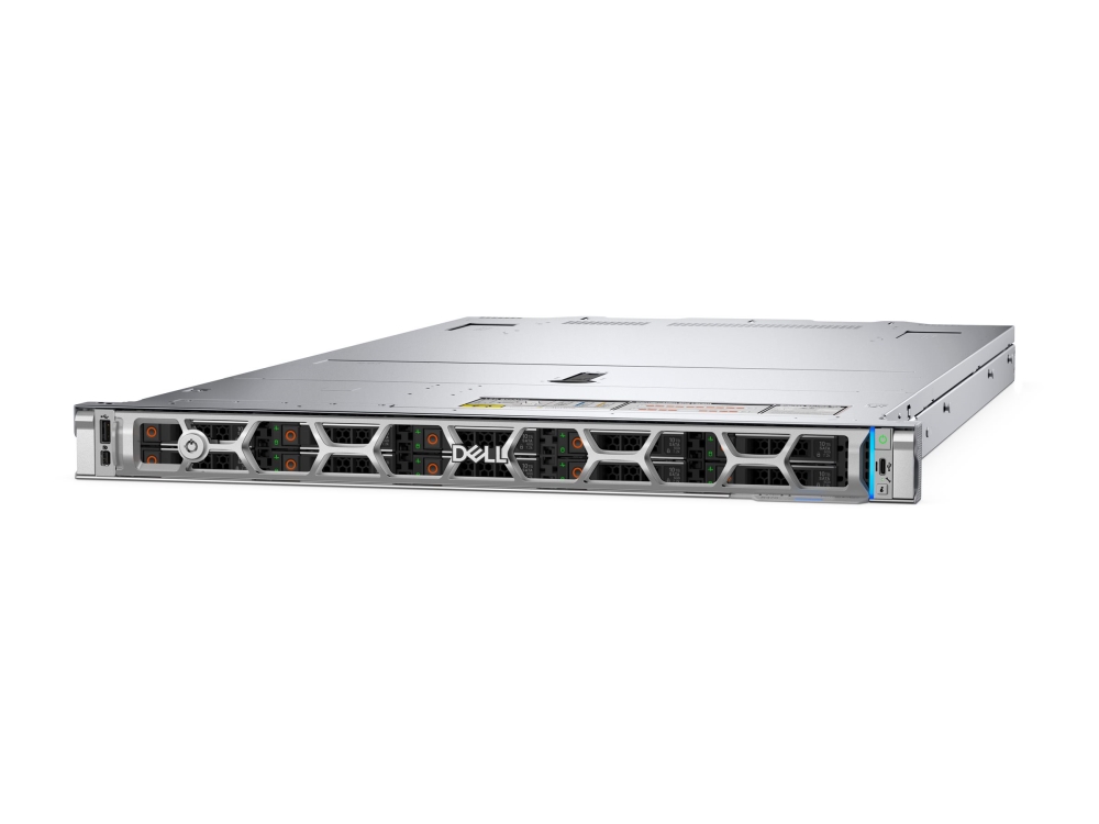 Dell PowerEdge R470 - Server - rack-monterbar 1U - envejs - 1 x Xeon 6507P / op til 4.3 GHz - RAM 32 GB - SAS - hot-swap 2.5 bås(e) - SSD 480 GB - M
