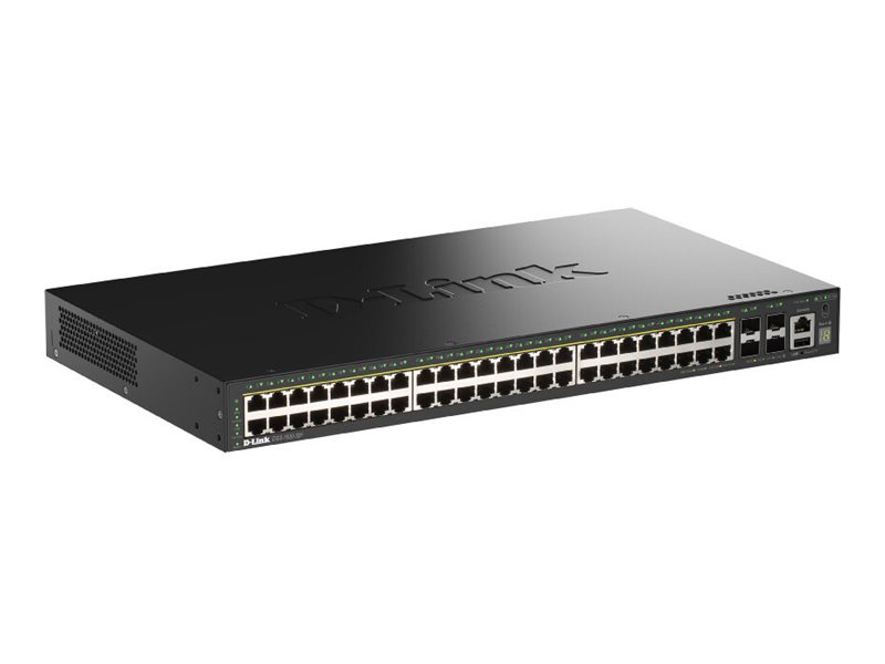 D-Link Smartpro Dgs-1530-52P - Switch - Smart - 48 X 10/100/1000 (Poe+) + 4 X 10 Gigabit Sfp+ - Desktop, Monterbar På Stativ - Poe+ (370 W)