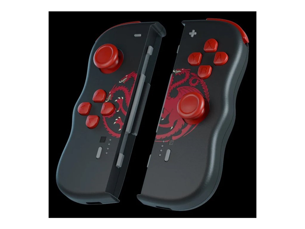 Lexip Game Of Thrones - Targaryen Black Edition - Gamepad - Bluetooth - Rød, Sort - For Nintendo Switch, Nintendo Switch Oled
