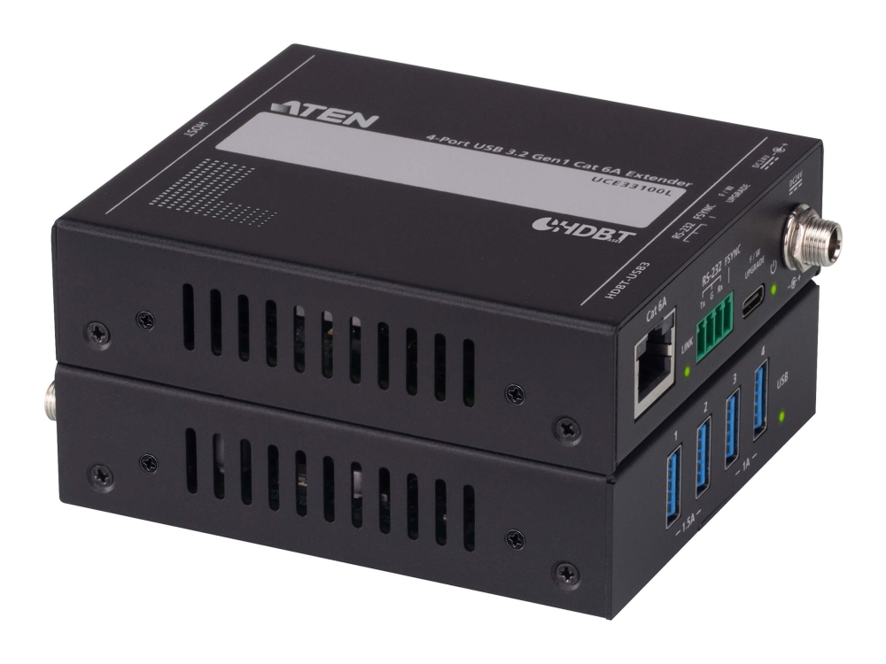 ATEN UCE33100 - Fjern- og lokalenhed - USB-forlængerkabel - USB 3.2 Gen 1 - over CAT 6a - 4 porte - op til 100 m