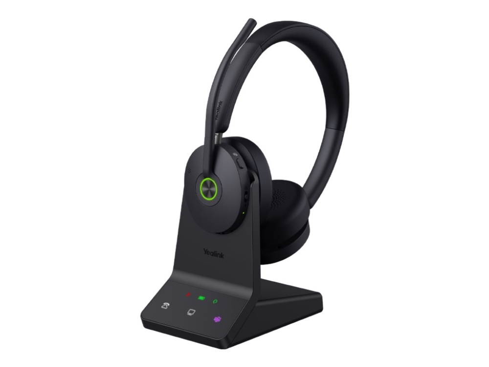 Yealink Wh68 - Headset - På Øret - Dect / Bluetooth - Trådløs - Aktiv Støjfjerning - Optimeret Til Uc