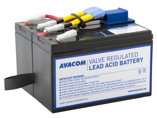 AVACOM AVA-RBC48, Sealed Lead Acid (VRLA), 12 V, 7,2 ah, 1 kpl, 168 Wh, musta