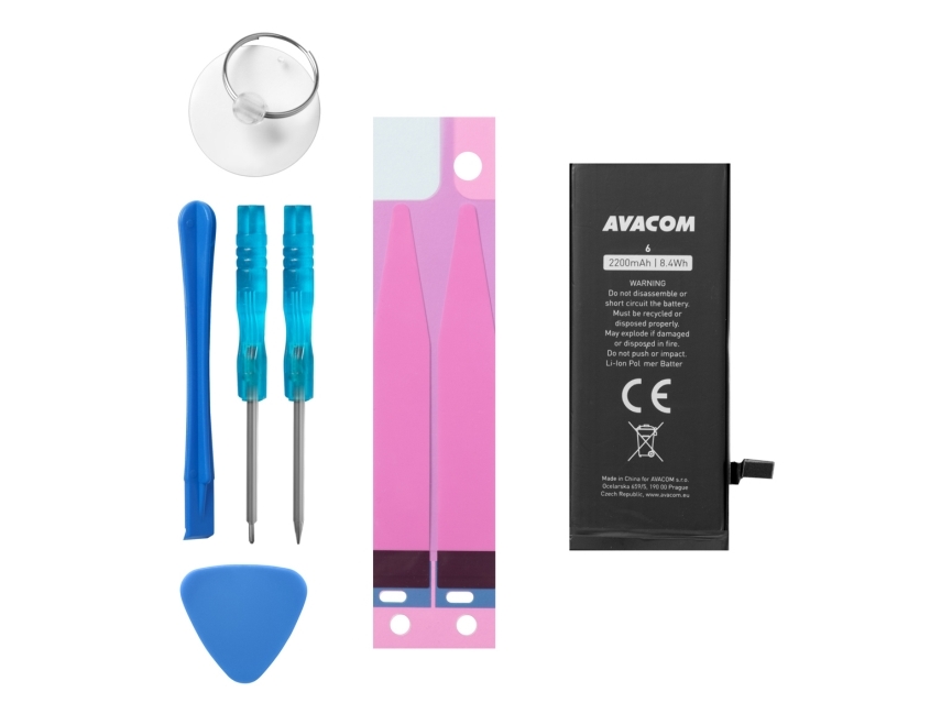 AVACOM GSAP-IPH6-HC2200, Batteri, Apple, Modely: A1549 A1586 A1589 iPhone 6, Sort, Lithium-Ion (Li-Ion), 2200 mAh