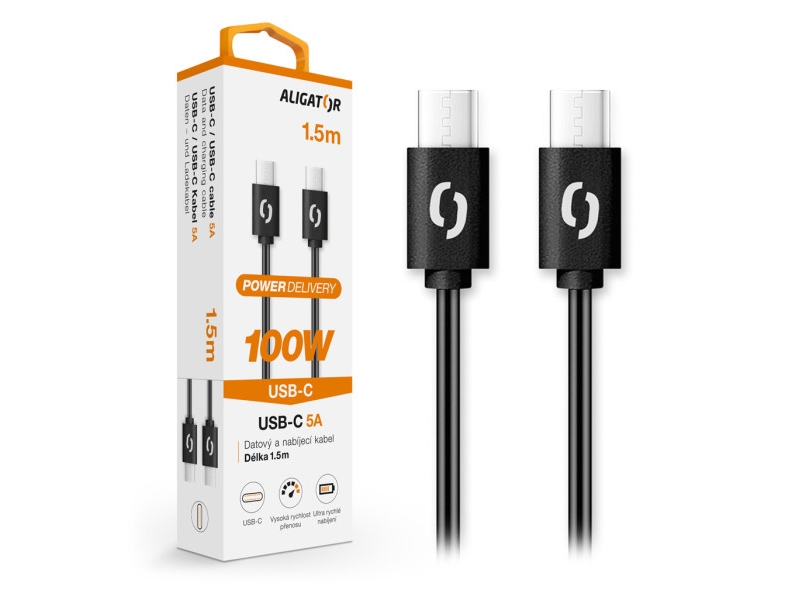 Alligator Datkp46 Usb-Kabel 1,5 M Usb 3.2 Gen 1 (3.1 Gen 1) Usb C Sort