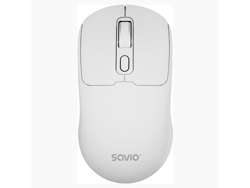 Savio Mb-05, Ambidextrous, Bluetooth, 1600 Dpi, Hvid