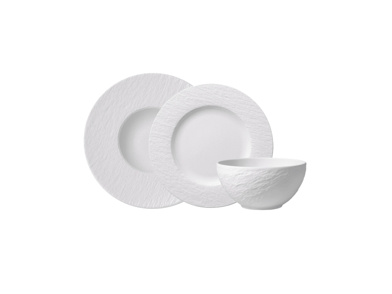 Villeroy & Boch Manufacture Rock servisesett, 6 deler, hvit