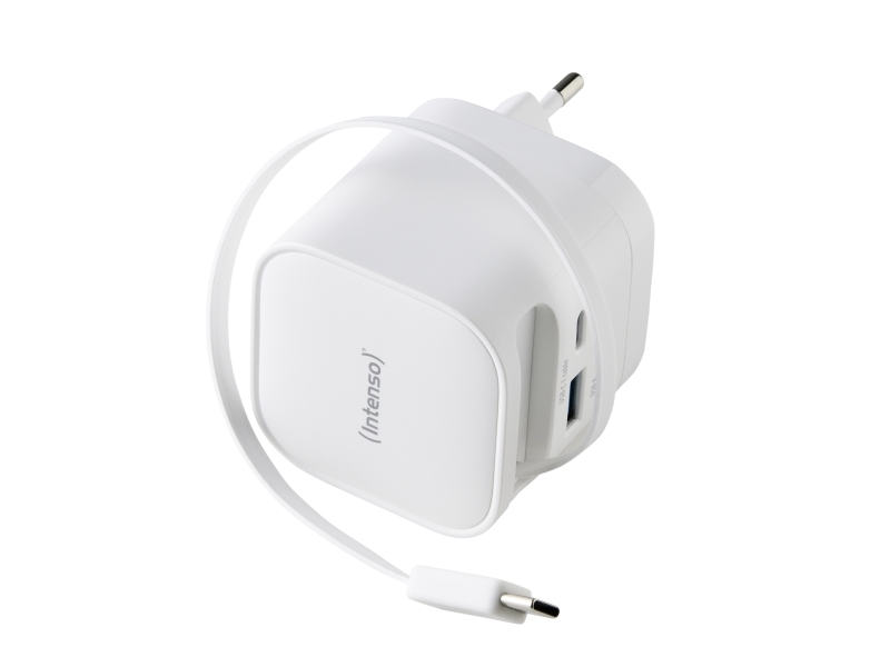 Intenso Compact Fast Charger 65W Usb-C/Usb-A White (7806522)