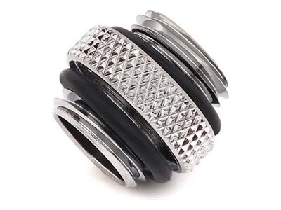 Bitspower - Forlænger Til Flydene Kølesystem - Mini Dual G1/4" - Silver Shining