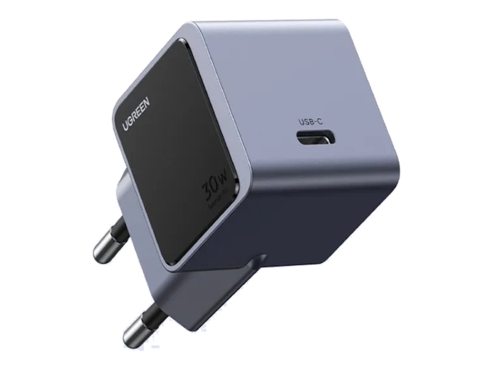 Ugreen Nexode Air - Strömadapter - 30 Watt - PD 2.0, PD 2.0/PPS, PD 3.0, Power Delivery 3.0 + PPS, QC 2.0, QC 3.0, QC 4.0, QC 4.0+, Apple Fast Charge, Fast Charge (USB-C) - grå - Europa | Tele & GPS - Batteri & Laddare - Strömförsörjningsbanker | GameStuff