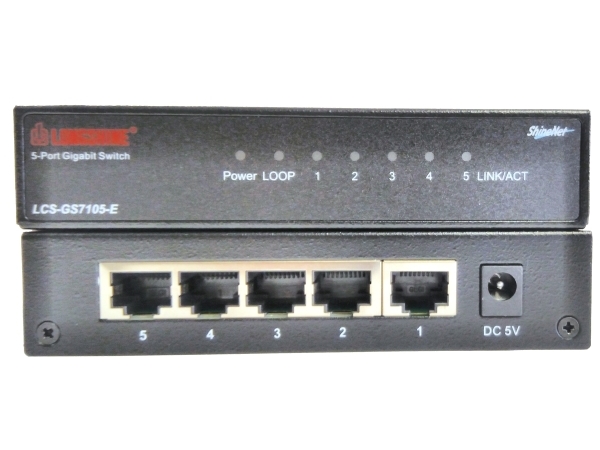 Longshine Lcs-Gs7105-E, Unmanaged, Vollduplex, Desktop