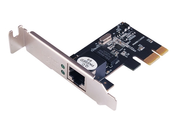 Longshine Pci Express 10/100/1000Mbit/S Gigabit-Ethernet-Adapter, Eingebaut, Kabelgebunden, Pci Express, Ethernet, 1000 Mbit/S, Schwarz