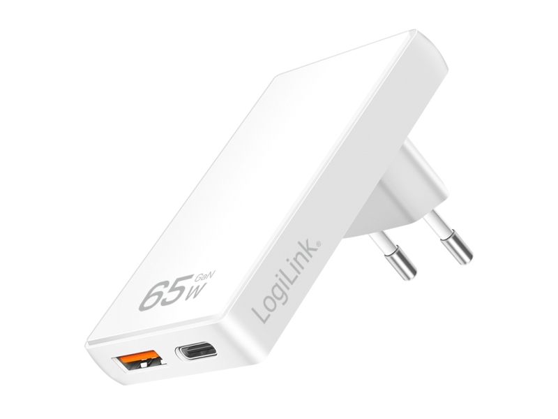 Logilink Usb-Stikadapter 1Xusb-A, 1Xusb-C, 65W Baltas