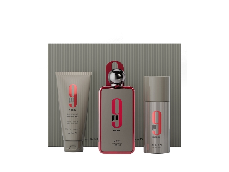 Afnan 9 Pm Rebel Edp 100 Ml + Bodyspray 150 Ml + Sg 150 Ml (Unisex)