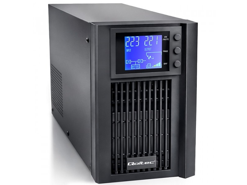 Qoltec Maitinimo Šaltinis Awaryjny Ups Reine Sinuswelle | 1Kva | 800W | Avr | Lcd | Czysty Sinus