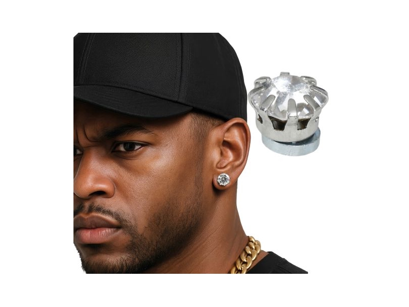 Magnetiske Diamant Øreringe, 2 Stk