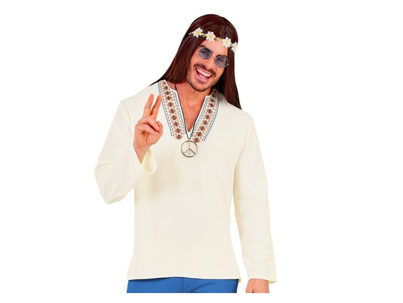 Beige Hippie Bluse