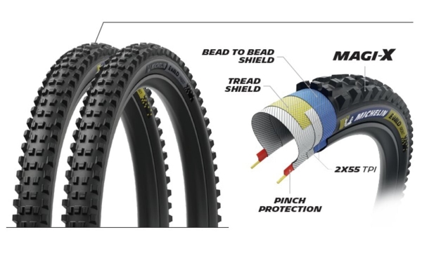MICHELIN TIRE E-WILD FRONT 29x2.40 RACING LINE DARK FOLDABLE MAGI-X TS TLR (819950) - Uni