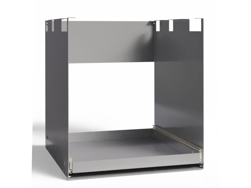 Printerhylde, udtræksbar B480xH520mm RAL 7004