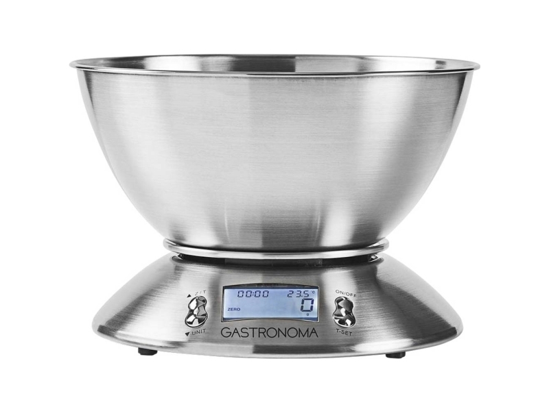 Gastronoma 18310021 Digital køkkenvægt digital Digital, med måleskål Vejeområde=5 kg Sølv 215 x 215 x 314