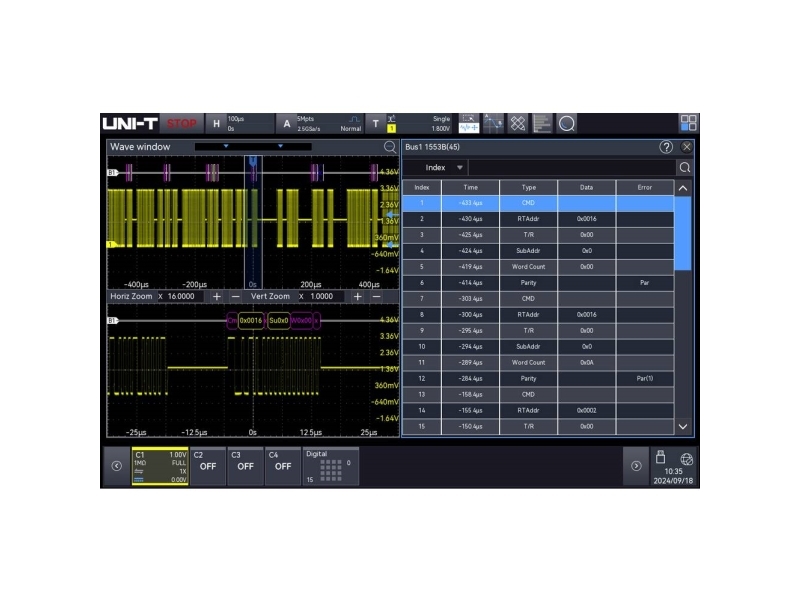 Uni-T Mso3000hd-Mil1553 Messsoftware Upgrade