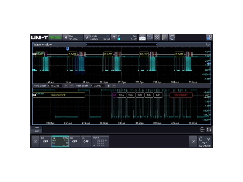 Uni-T Mso3000hd-Canfd Messsoftware Upgrade