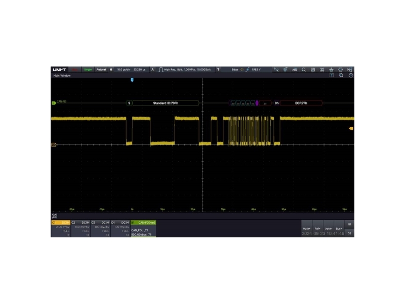 Uni-T Mso7000x-Canfd Målesoftware Opgradering